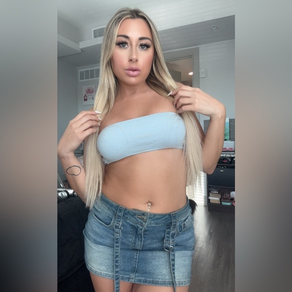 SHEIN Tops - Blue bandeau top